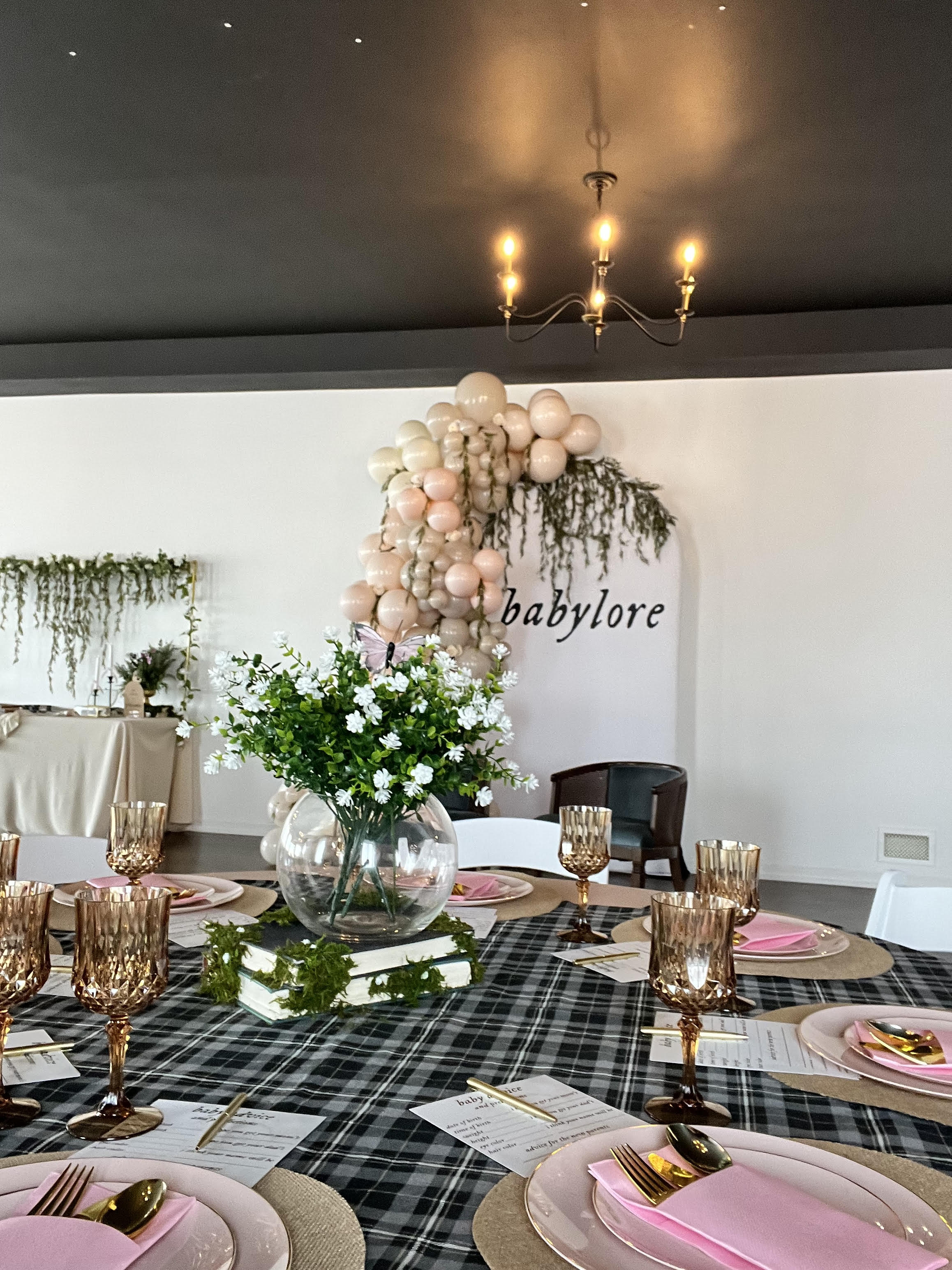 Babylore themed baby shower at Haley Station event venue, Escanaba Michigan